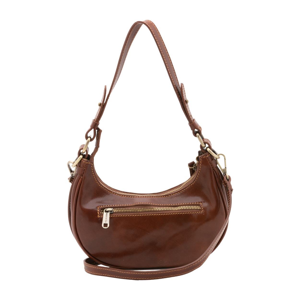 Borsa a spalla da donna - Modello False - Vera pelle - 25.0 x 18.0 x 8.0 cm