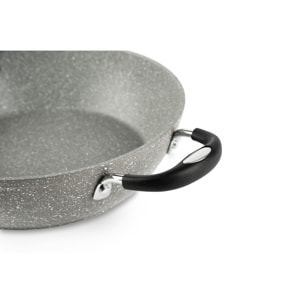 Tegame 28 cm con Coperchio Excelsa – Forn-Ok, Alluminio Grigio