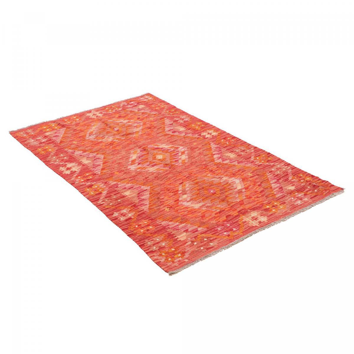 Tapis kilim, motif géométrique artisanal, tissé plat, LENE