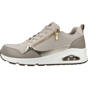 Sneakers De  Mujer Uno Metallic Sliders Beis