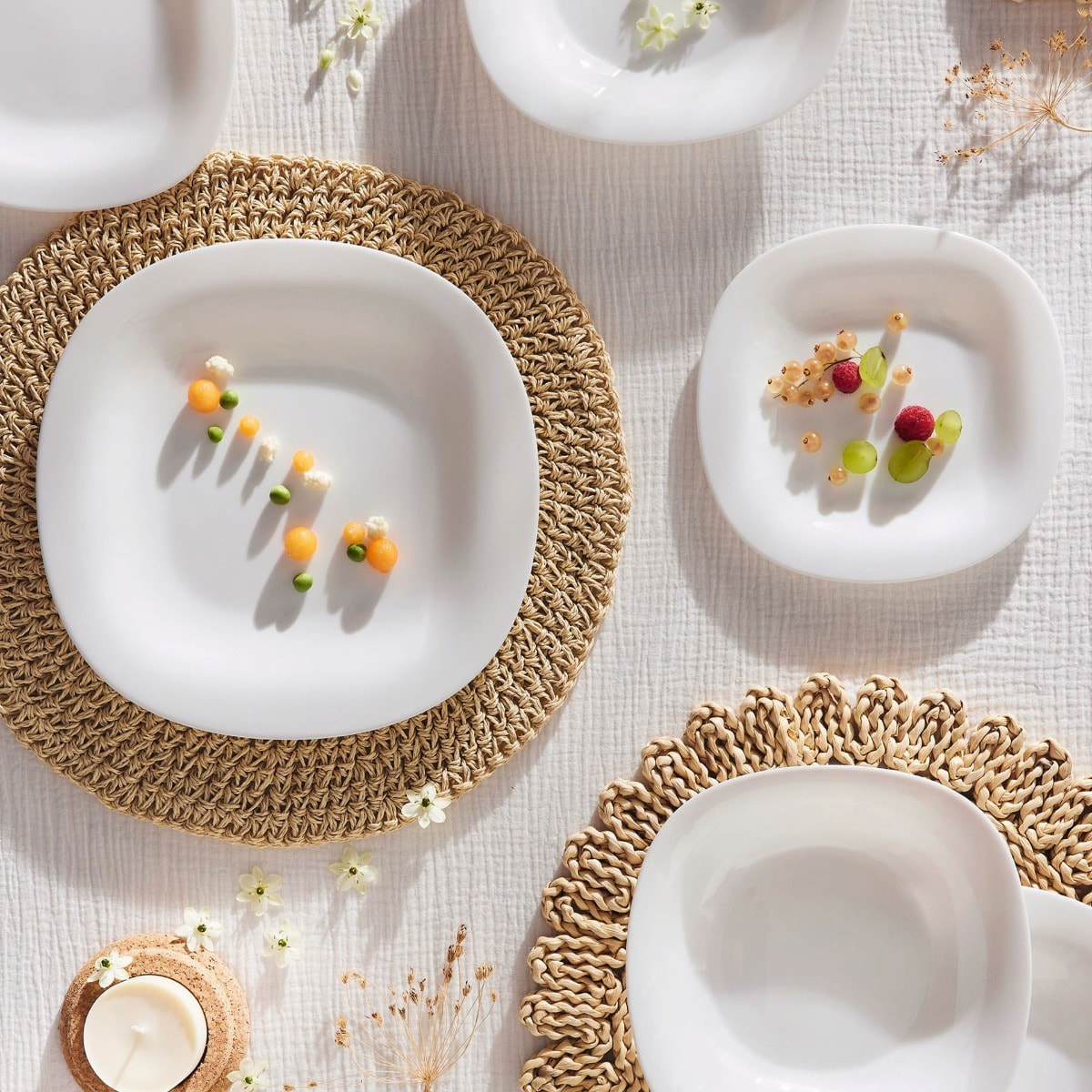 Assiette creuse blanche 22,8 x 21,2 cm Carine - Luminarc