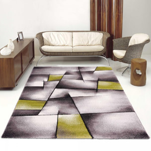 Tapis salon et chambre tissé motif géométrique RAHI