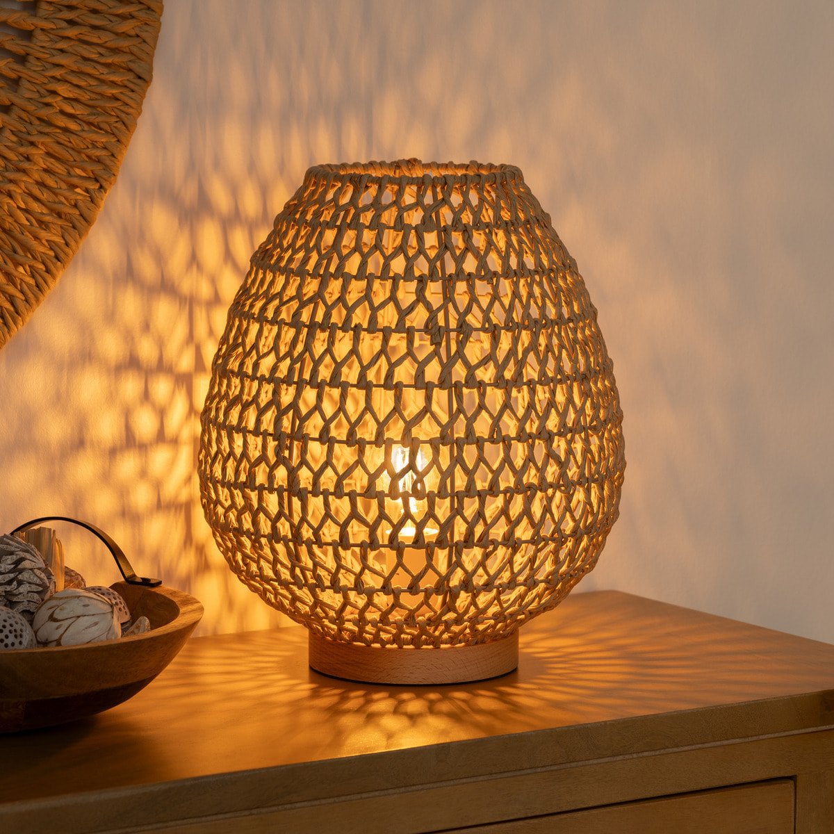 Lampe "Etel" - métal & papier H36 cm