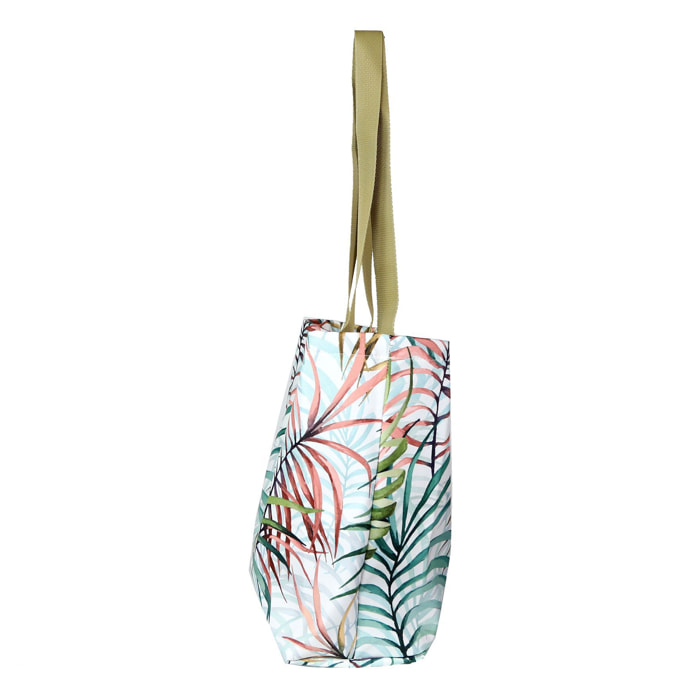Bolso de playa estampado digital Orana - 300 gr/m2 - verde - 48x33x14 cm