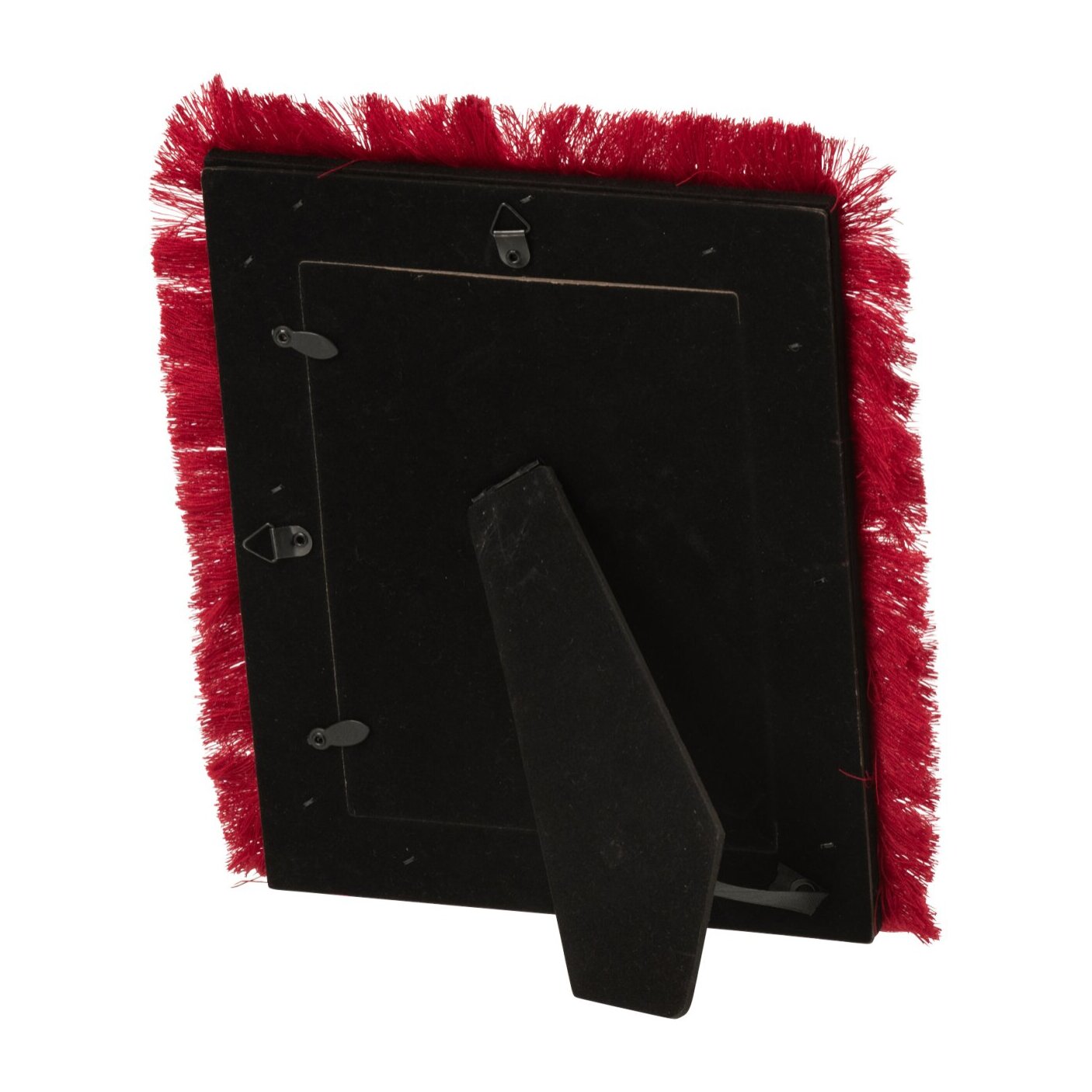 J-Line cadres photo franges - MDF - bordeaux/fuchsia - small - assortiment de 2