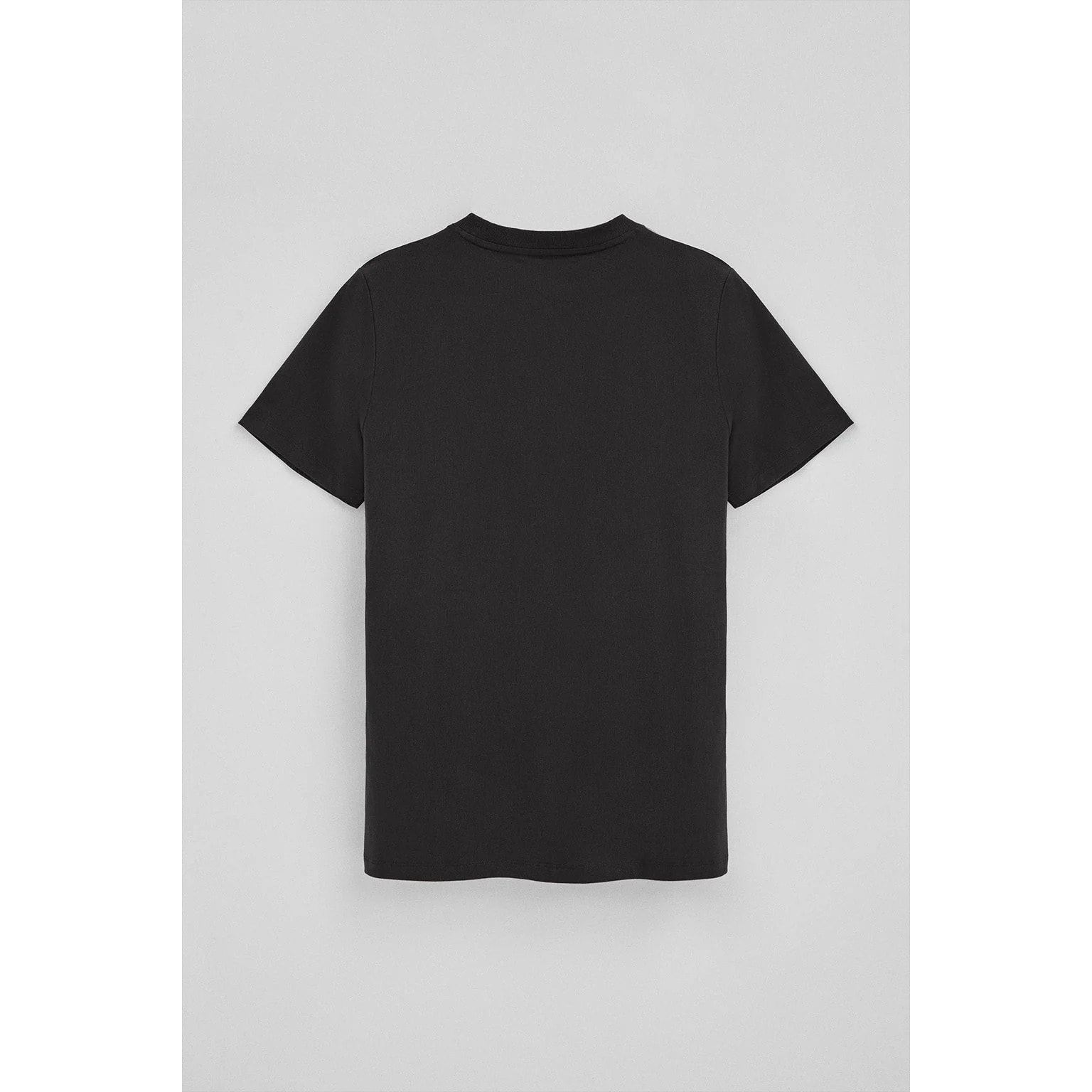 Camiseta negra con cuello redondo y bordado Rigby Go