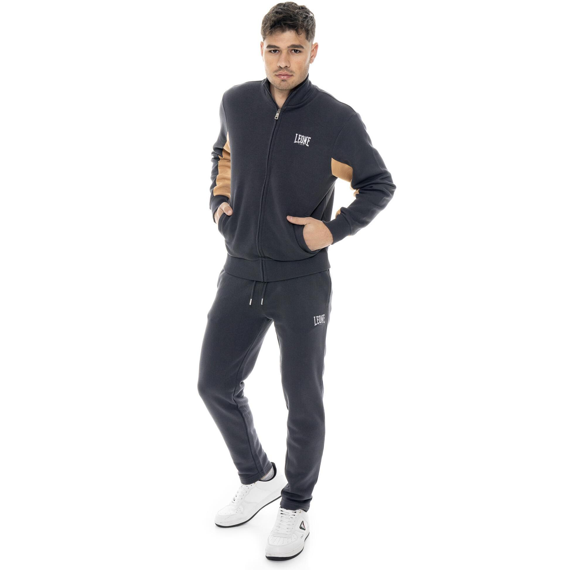 Tuta invernale uomo collo alto, pantalone con polsino, Leone 1947 Color Block