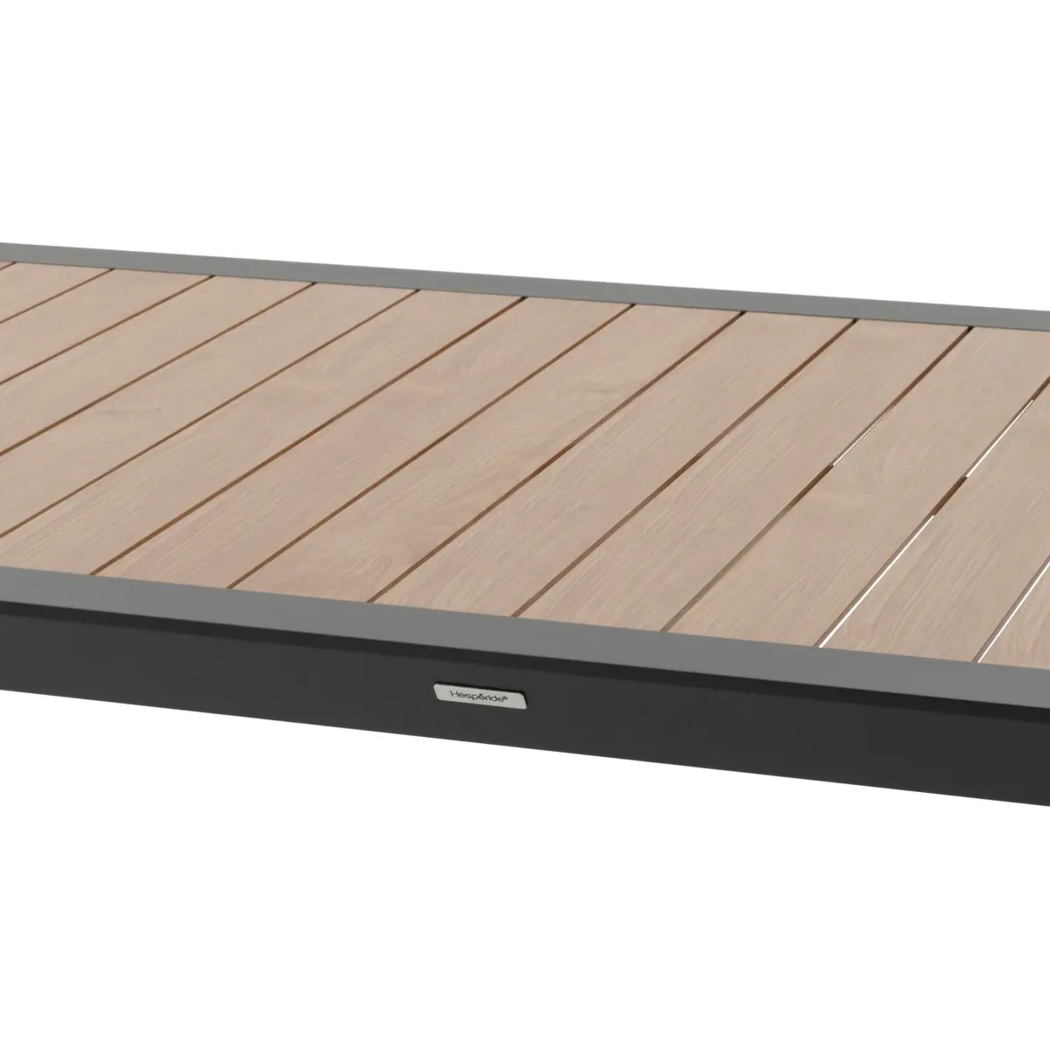 Table de jardin "Évasion" effet bois honey & graphite 8 places lates en aluminium