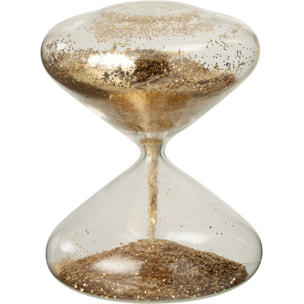 J-Line sablier Paillettes - verre - or