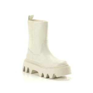 Boots Buffalo Flora Chelsea Hi Cream Bianco