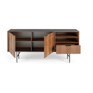 Aparador – Nogal en espiga y negro