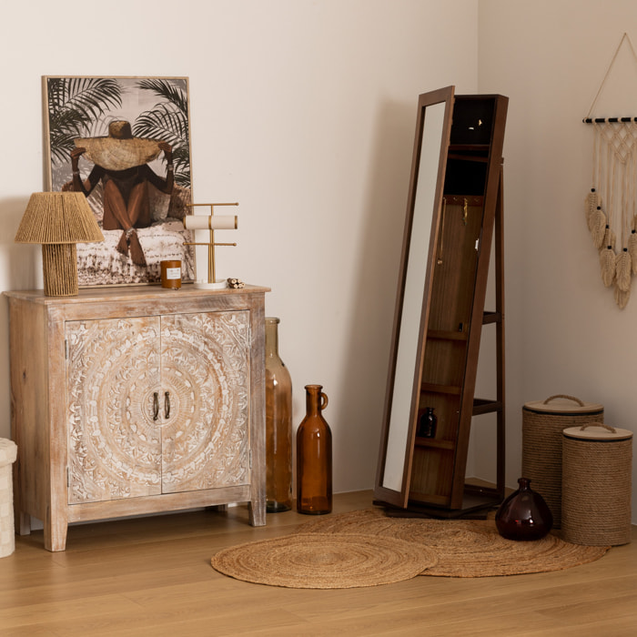 Armoire à bijoux "Vivia" bois marron H168cm