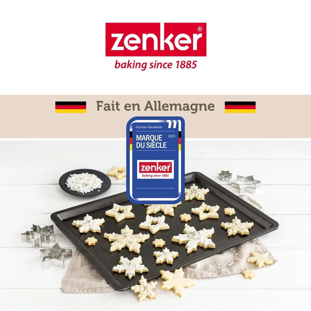 Plaque de cuisson four 42 x 32 cm Zenker Black Metallic
