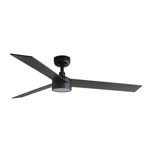 RUDDER L LED Ventilateur noir/noyer