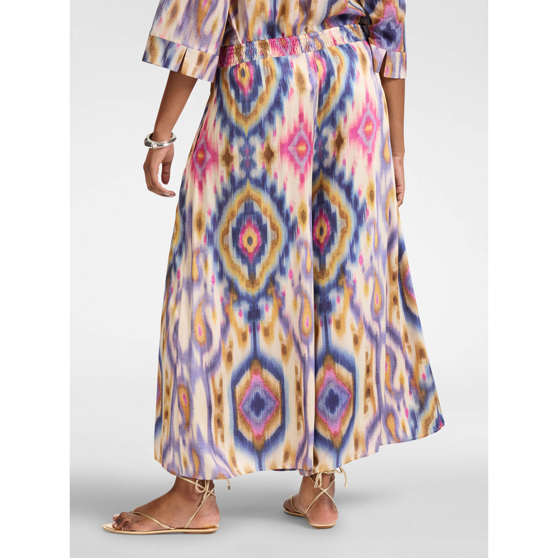 Elena Mirò - Pantalones estampados de viscosa - Violeta