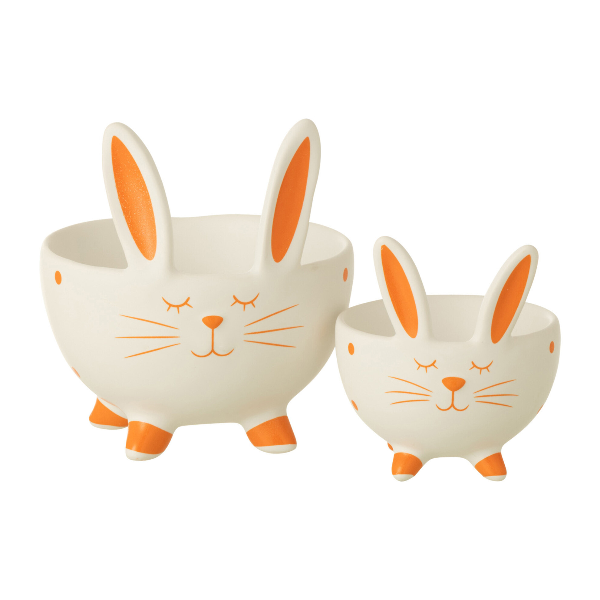 J-Line bol Lapin - céramique - orange - grand