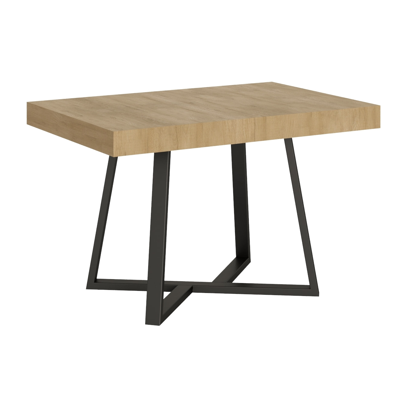 Tavolo allungabile 90x130/390 cm Zeplir quercia natura gambe antracite