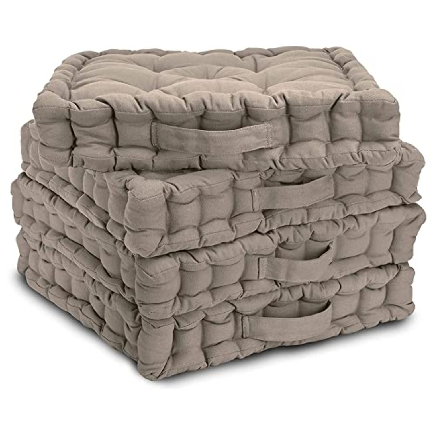 INTRECCI – Cuscino arredo 40x40 cm con maniglie, ideale per panche, giardino e picnic