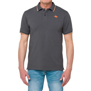 Polo con righine Hot Buttered Amak grigio.