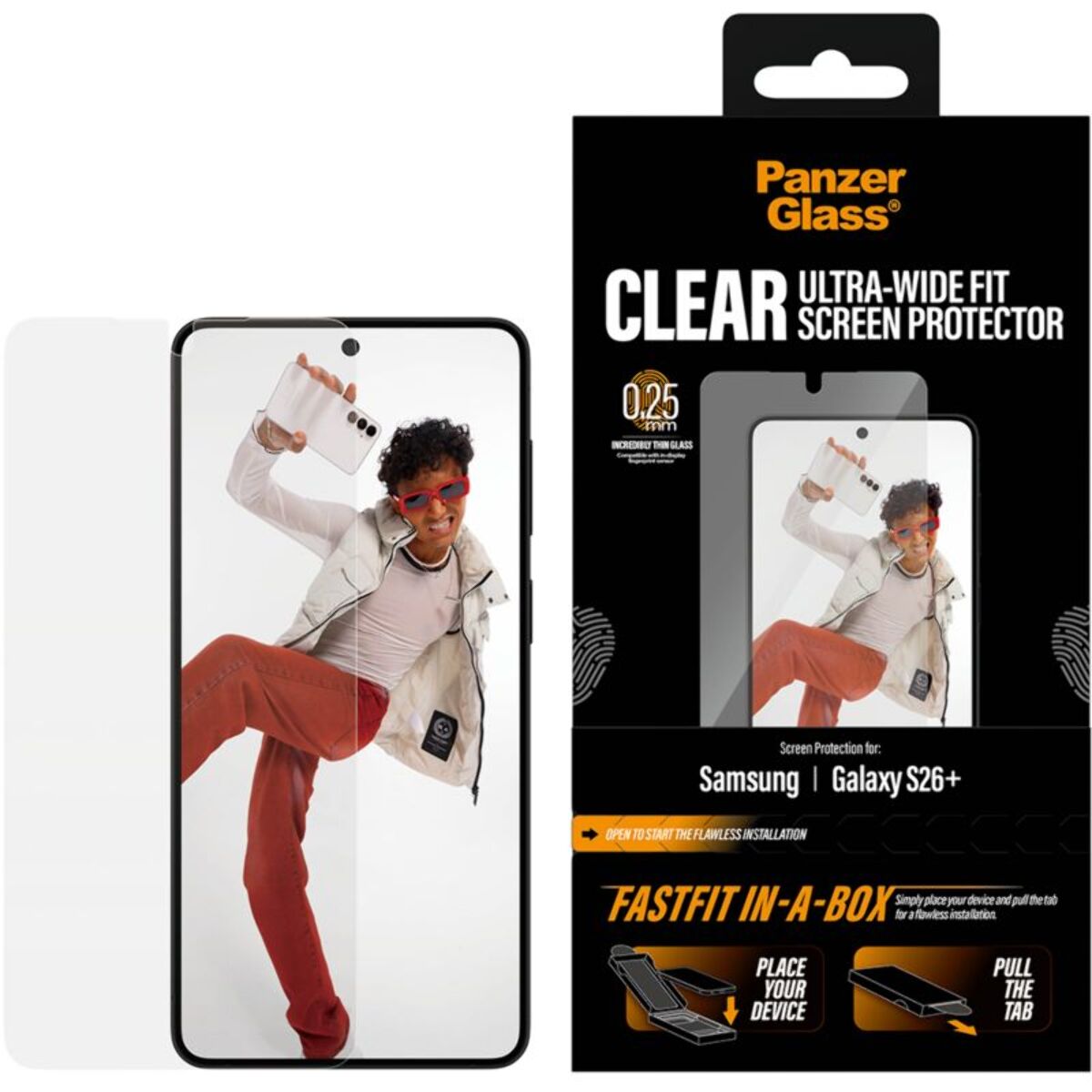 Protège écran PANZERGLASS Samsung Galaxy S26 Plus pose facile