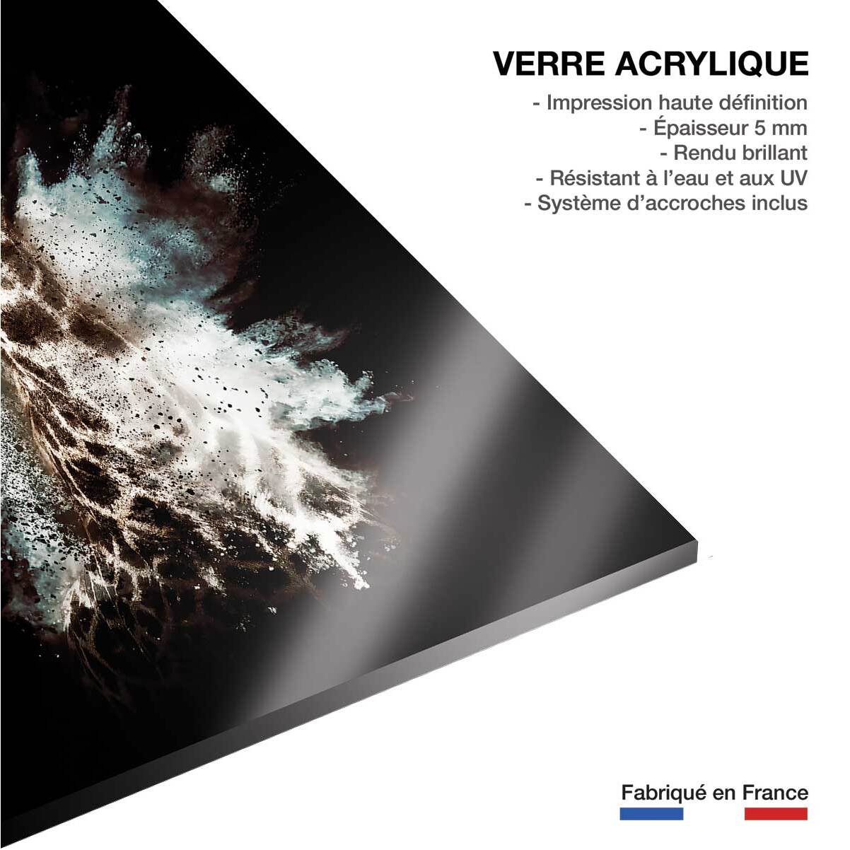 Tableau wild explosion girafe Tableau plexiglas