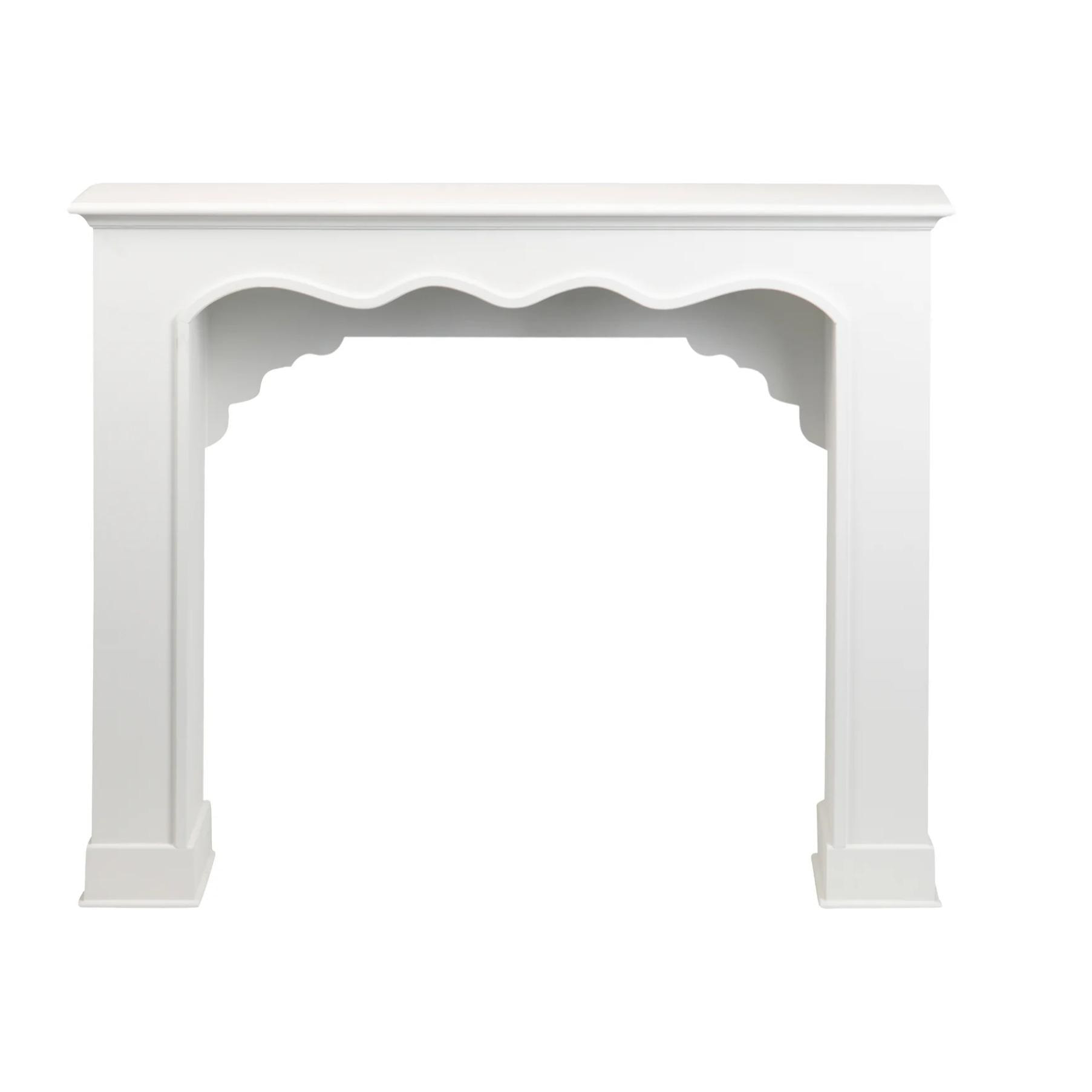 Consola Chimenea Blanca 125x27x104 Cm