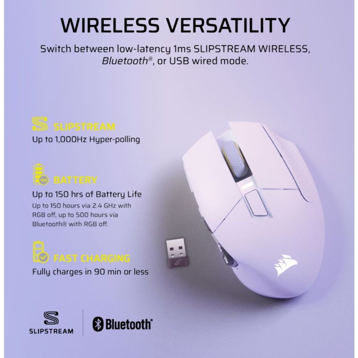 Souris Gamer Sans Fil CORSAIR SCIMITAR ELITE WL SE  White