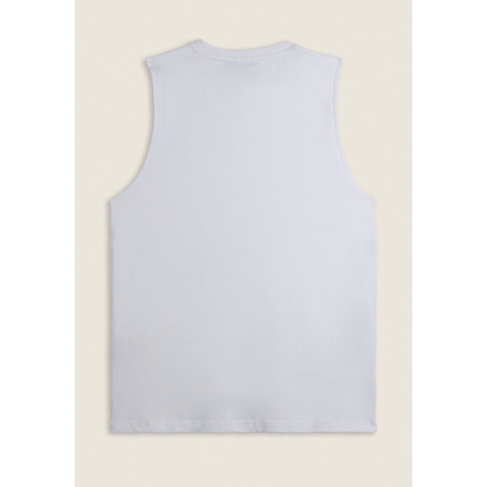 T-shirt smanicata girocollo