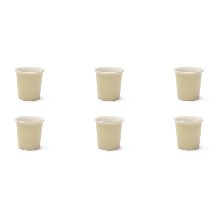 Set 6 Verres à Café Excelsa – Trendy, New Bone China Beige