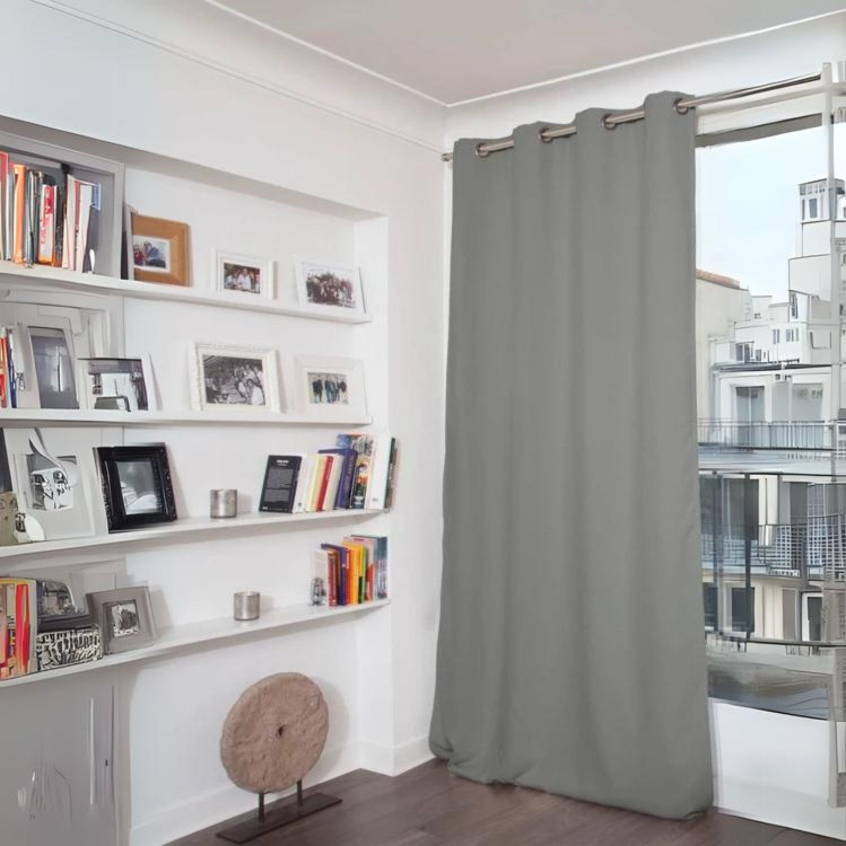 Rideau Phonique Occultant et Thermique 'MOONDREAM' - Gris