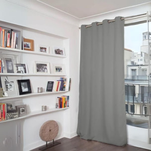 Rideau Phonique Occultant et Thermique 'MOONDREAM' - Gris