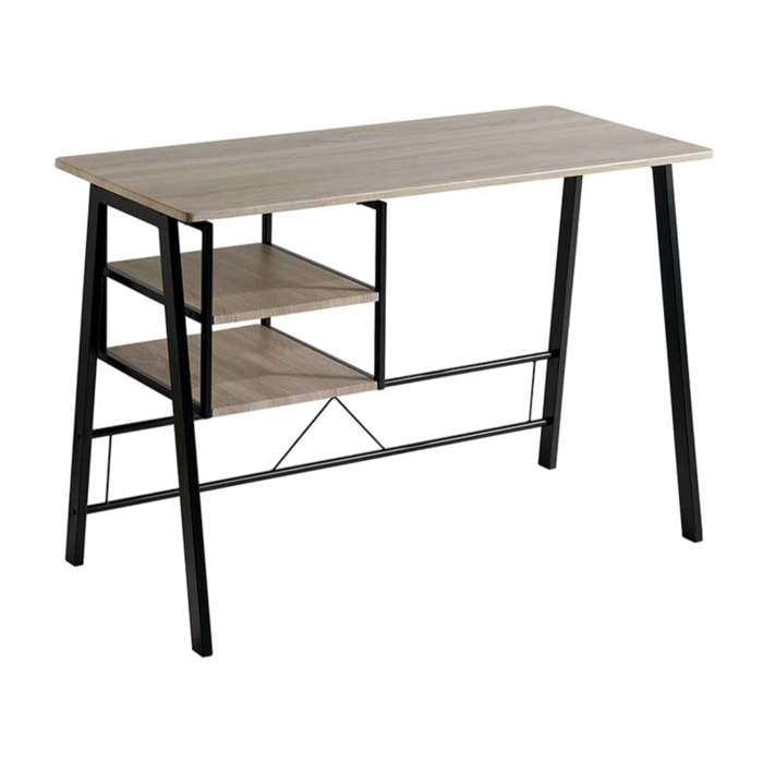 Mesa escritorio – Roble canadiense con estructura negra