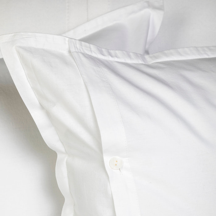 UNO CASA DESIGN Sacco Copripiumino in Puro Cotone Garment Washed_No-Stiro_matrimoniale_bianco