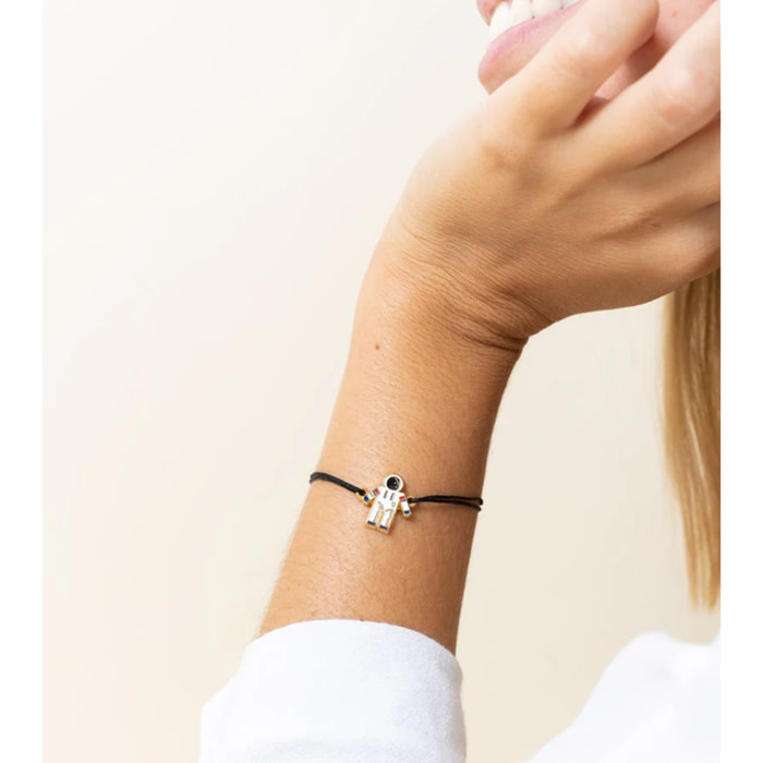 Pulsera Charm "Pisa fuerte y deja huella" astronauta