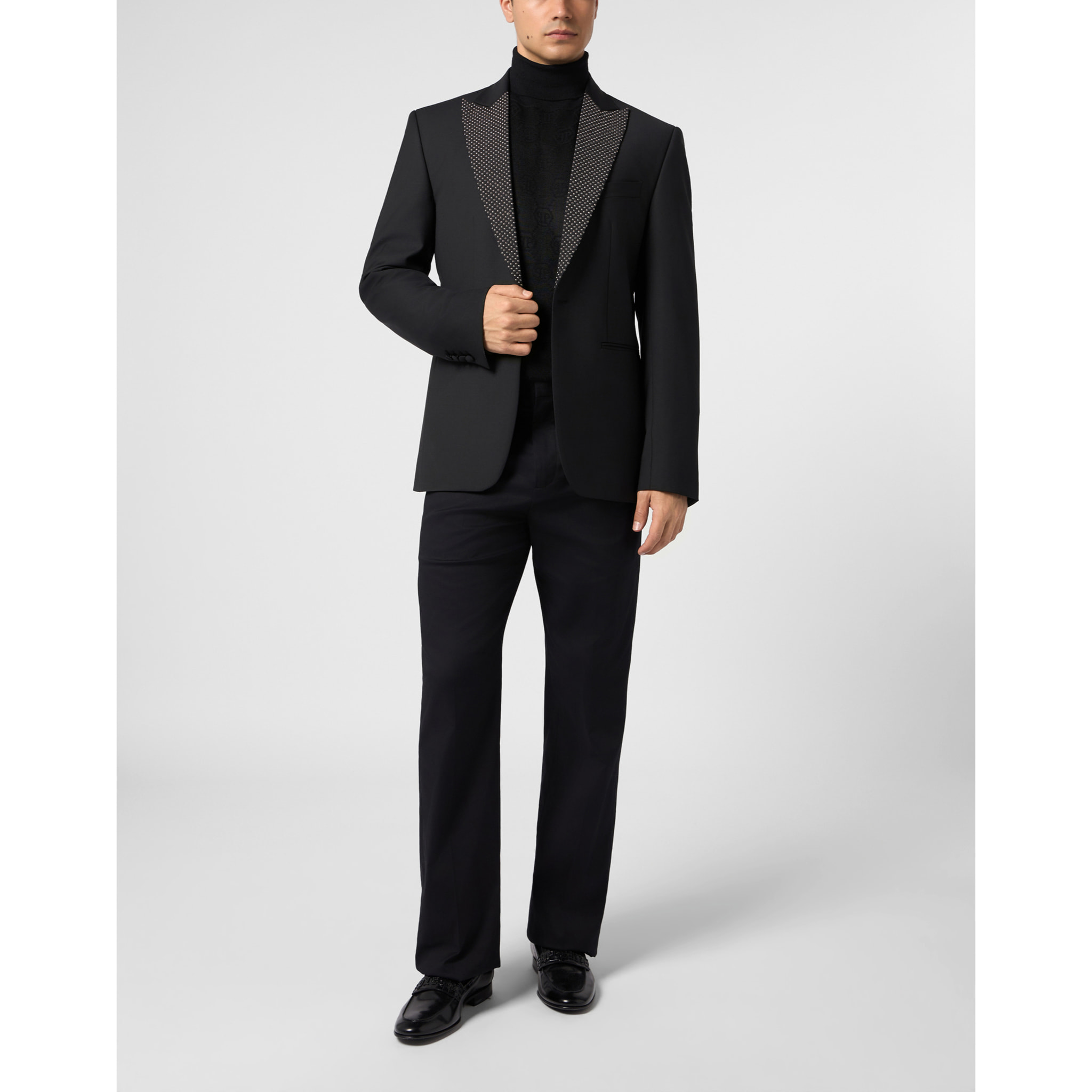 PHILIPP PLEIN Blazer With Lapel Studs