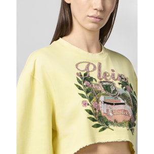 PHILIPP PLEIN Cropped T-Shirt Cannes Tennis Club
