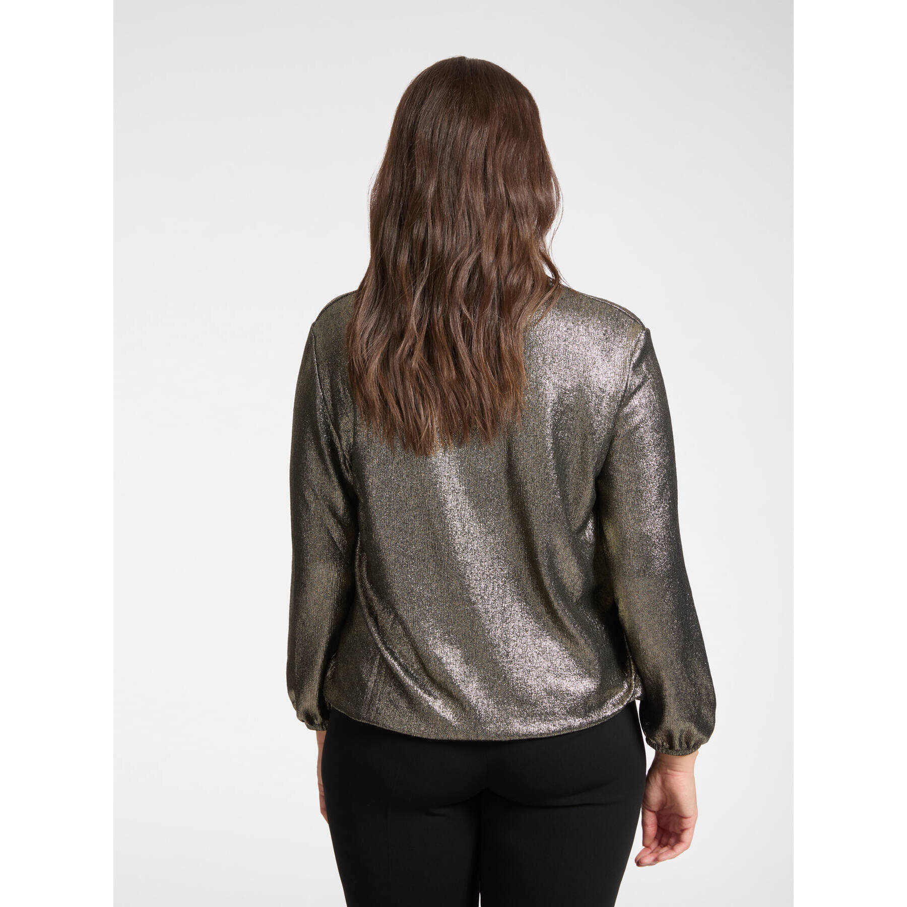 Elena Mirò - Camiseta de punto Lurex - Oro