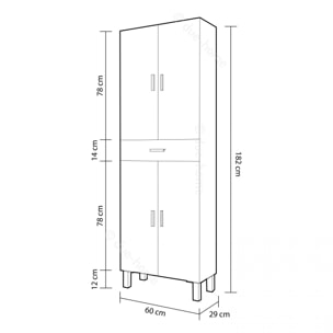 Columna de baño Aruba Blanco brillo