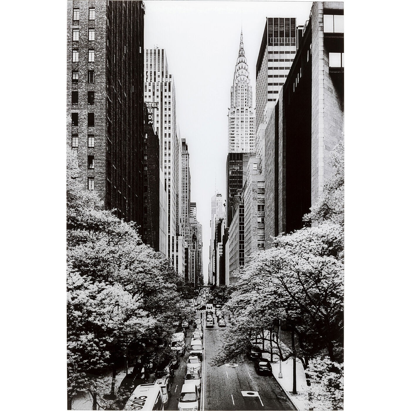 Tableau en verre rues de New York 80x120cm Kare Design