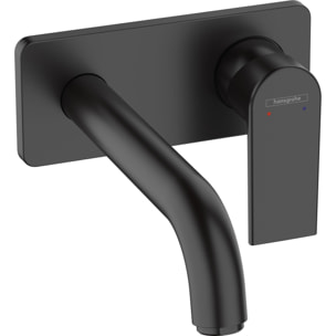 Mitigeur lavabo encastré mural Vernis Shape Noir mat