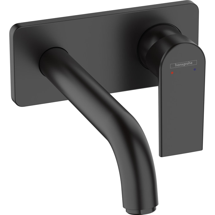 Mitigeur lavabo encastré mural Vernis Shape Noir mat