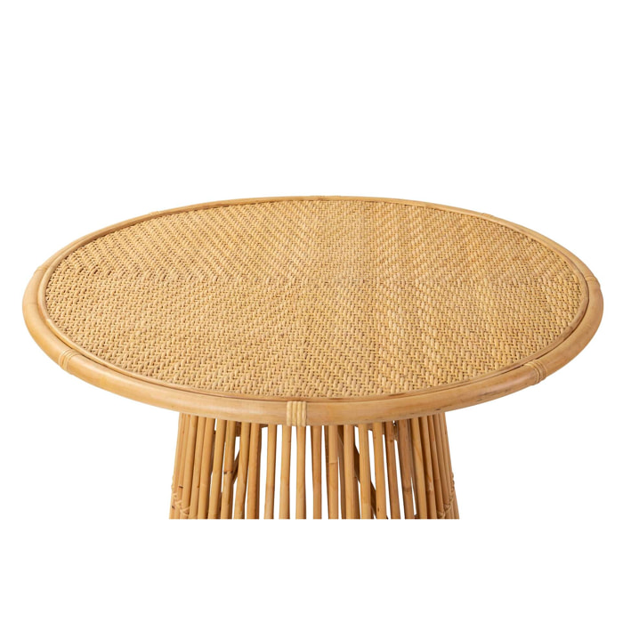 Mesa Comedor Bambu Natural 100x100x77 Cm