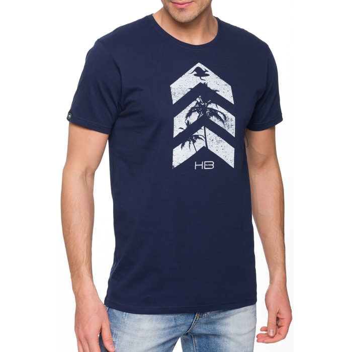 T-shirt in cotone 150 gr Hot Buttered Arrow Colore Blu Navy.