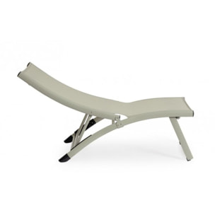 Set di 2 poltrone reclinabili TAYLOR in alluminio e textilene sabbia