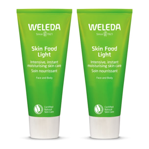 WELEDA - Duo Skin Food Soin nourrissant - texture légère - peaux sèches et agressées - Certifié Natrue ** - Tube 75 ml  x 2