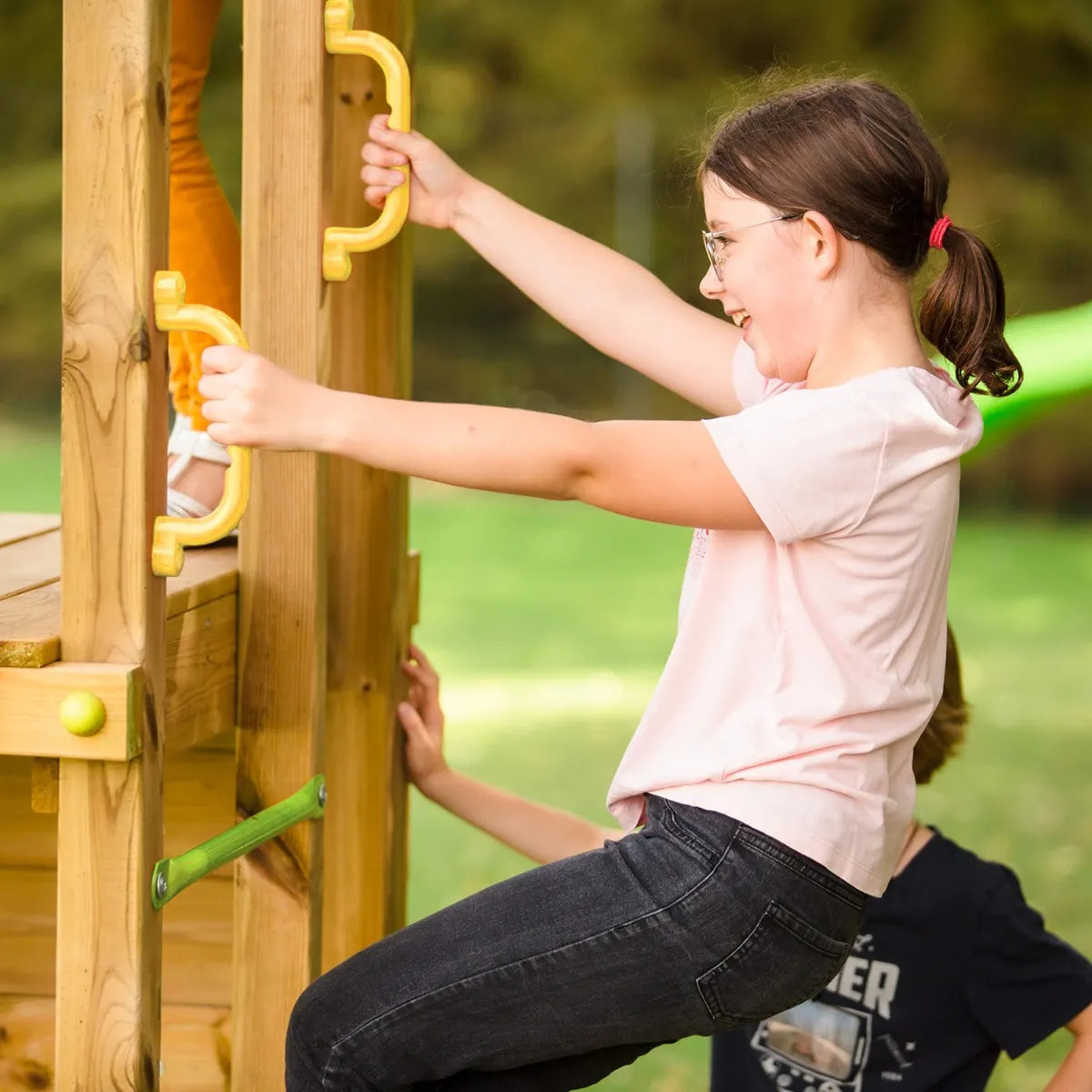 Aire de jeux bois 2,20 m SMART XPERIENCE - 7 enfants