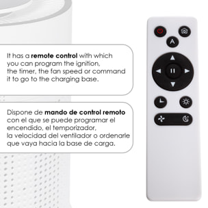 DAM Robot purificatore d'aria con formaldeide, anioni, TVOC ed eliminazione del 99,97% dei batteri. 31x31x47 cm. Colore bianco