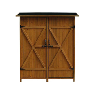 Armoire de jardin "Espacio" - 140 x 49 x 162 cm - Marron