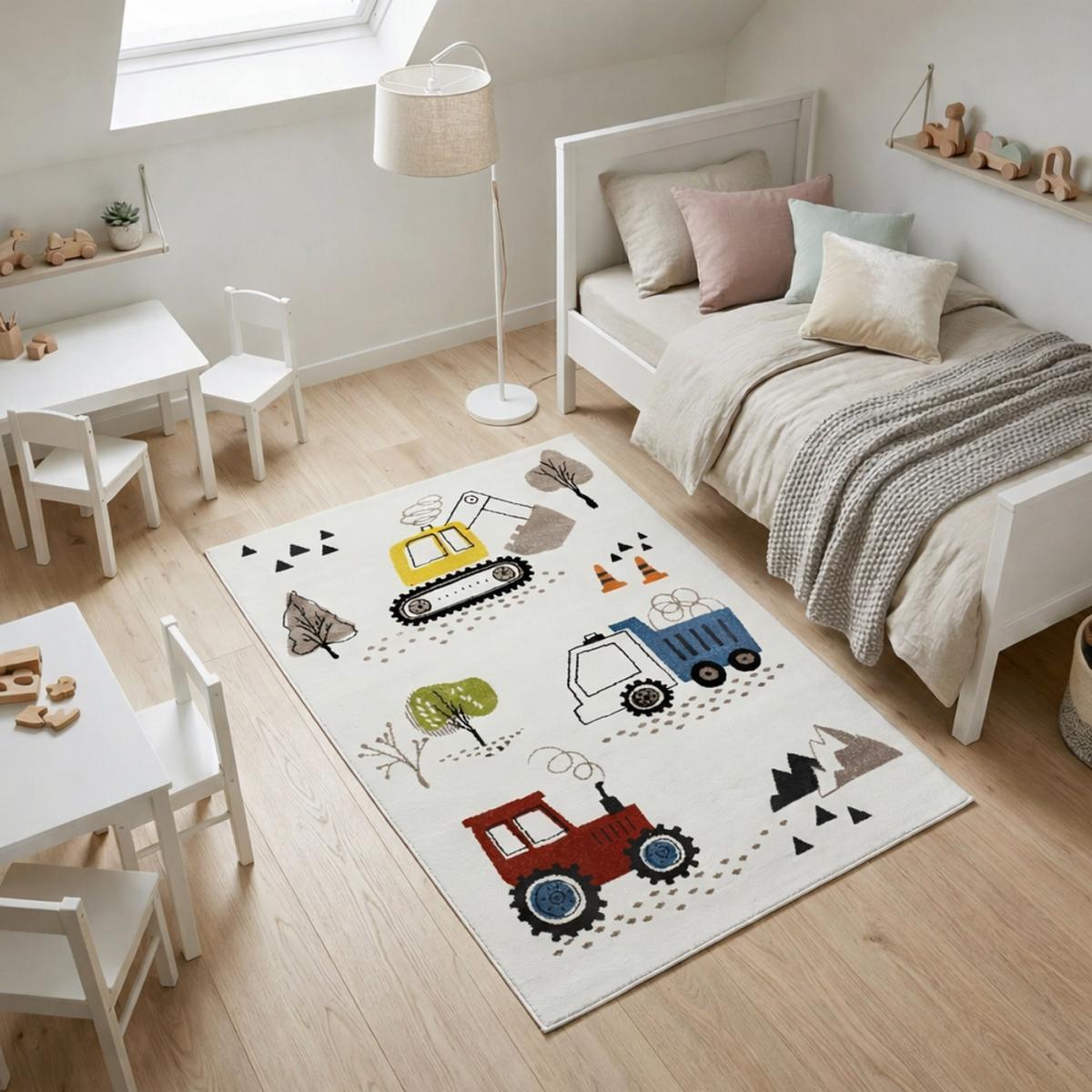 Tapis enfant TOSILO  Ecru certifié OEKO-TEX