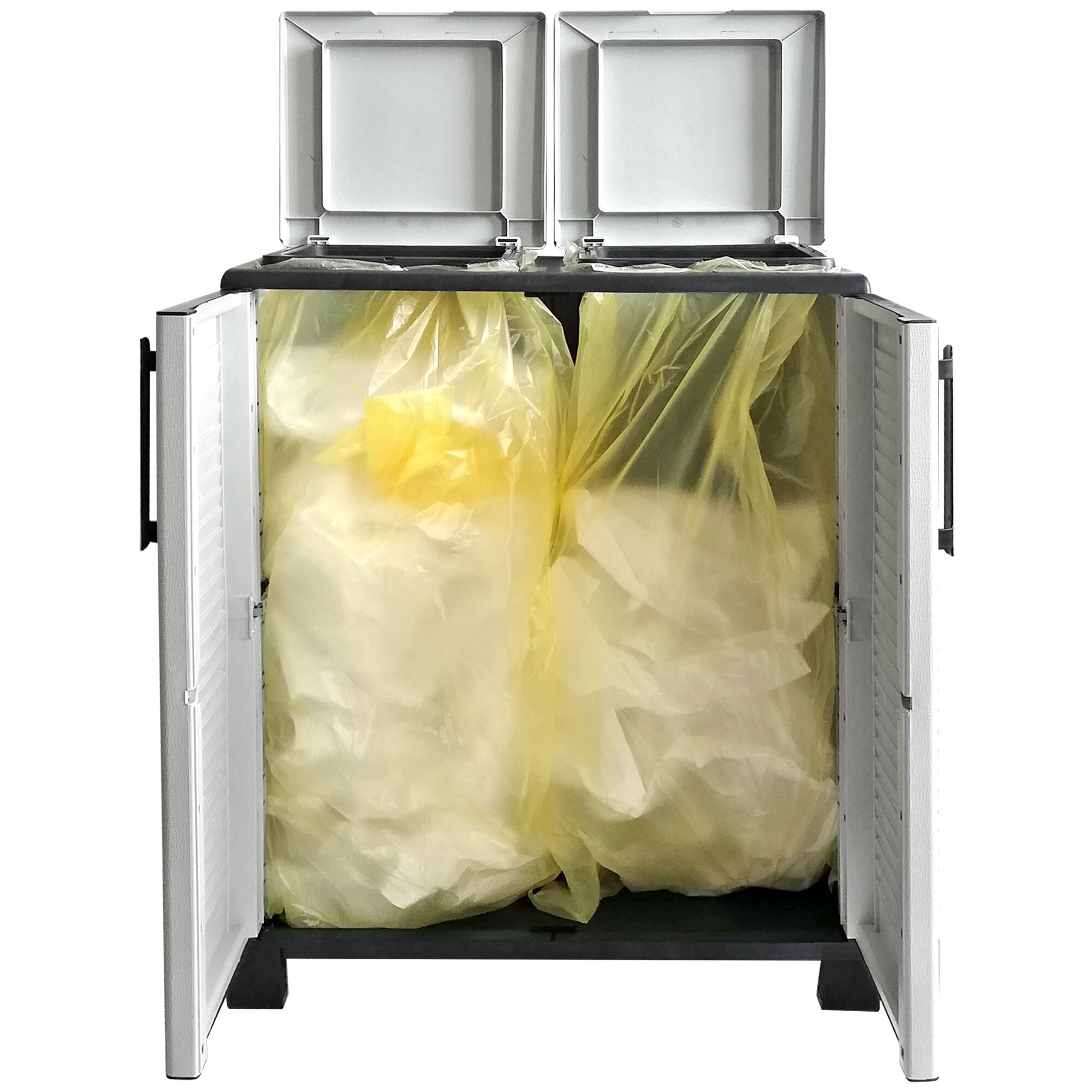 Armario de media altura en polipropileno de la linea eco, práctico para aprovechar al maximo el espacio, l 680 x p370 x h 900 mm.